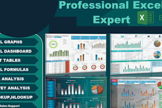 do excel graphs, pivot tables, dashboards, and macros expert