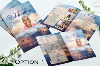 design your funeral program or memorial card in 48 hrs