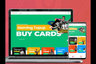 gaming top up, visa and gift card selling website code
