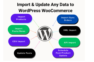 import csv,json, xml, google sheet or any api data into wordpress woocommerce
