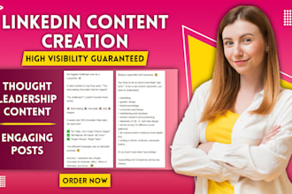 write linkedin post and content for you