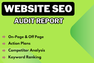 do expert SEO audit with detailed report and action plans