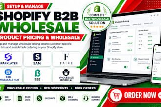 setup shopify product wholesale sparklayer sami faire b2b wholesale hub bss