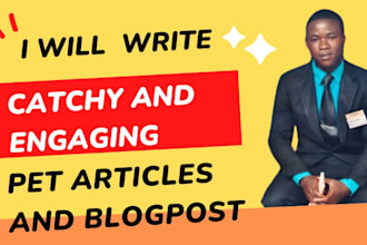 write dogs, cats, fish, SEO articles and pet blog posts
