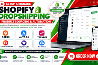 setup shopify dropshipping dsers auto ds trendsi cjdropshipping reputon syncee