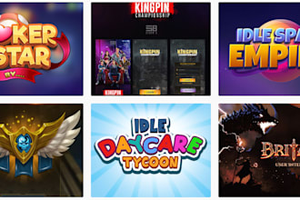 design high quality game UI UX assets on lowest cost