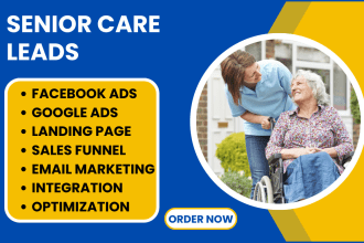 senior care leads home care elderly care leads hospice care giver ads campaign