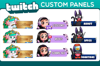 draw custom panels for twitch