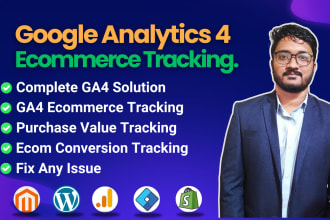 setup ga4 ecommerce tracking on magento 1,2, shopify and woocommerce website