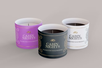 do candle label and product label design