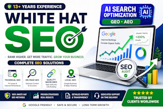 do complete white hat SEO for higher google rankings