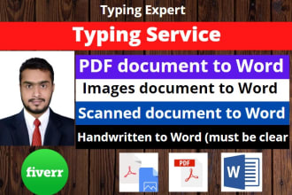 convert PDF to word or word to PDF data entry