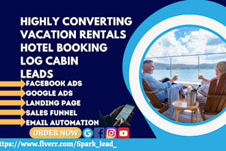 generate vacation rentals leads hotel booking lead log cabin real estate website