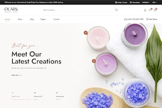 build candle shopify store candle dropshipping store candle store candle website