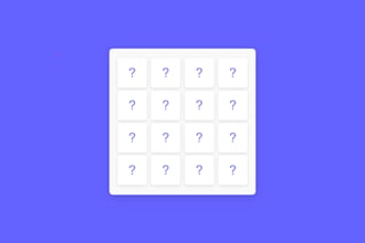 design memory card, word guessing, quiz game in javascript
