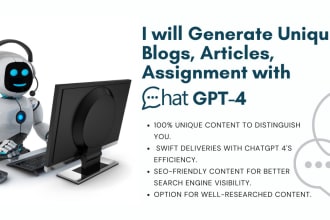 write unique blogs, articles, assignment with chat gpt 4