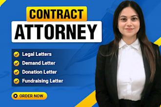 write legal letters, demand letter, donation letter and letter of intent