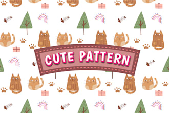 cute seamless pattern designs, textile print patterns, and packaging
