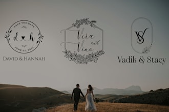 design beautiful wedding monogram logo