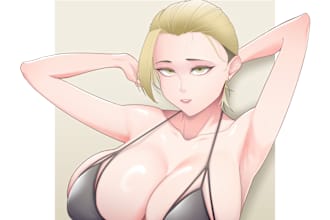 draw fanart illustration or original character sfw and nsfw