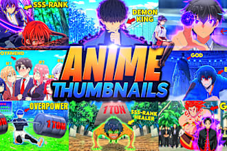 make eye catching anime recap thumbnail for youtube
