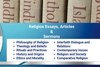 write religion essays, articles and sermons