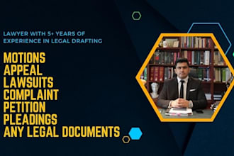 prepare court motions, lawsuits, complaints, documents, petitions, or pleadings
