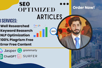 write surfer SEO optimized articles and blog post with jasper ai in 24 hours