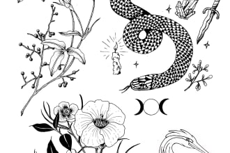 draw botanical and animal designs and patterns for you