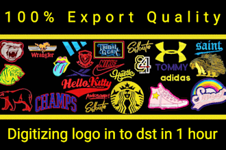 do 3d puff hat embroidery logo design convert to dst pes file