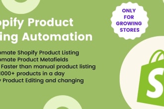 do shopify bulk product listing and metafield automation