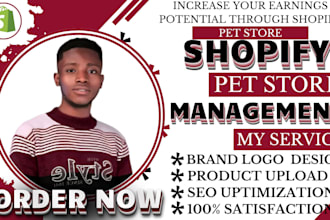 build shopify pet store, shopify dropshipping store, pet store