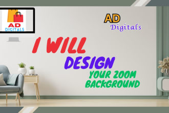 design zoom virtual background with your company logo