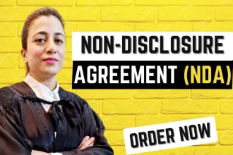 provide nda non disclosure and non compete agreement