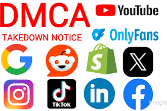 remove copyright harassing defaming and leaked content,google,fb,yt,inst by dmca