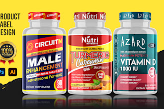 do product label design and full product wrapping