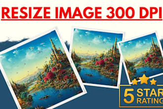 bulk resize, upscale, and change to 300 dpi resolution