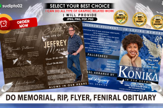 design funeral program memorial event flyer obituary