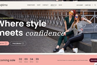design y2k shopify website fashion store streetwear website clothing website