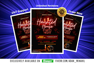 halloween, thanksgiving, event flyers any seasonal flyer