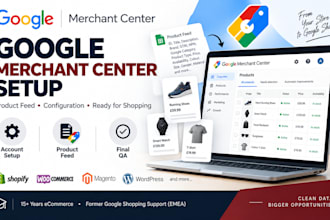 set up merchant center and create your google shopping feed gmc