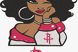 digitize logo into embroidery digitizing dst pes  in few hour
