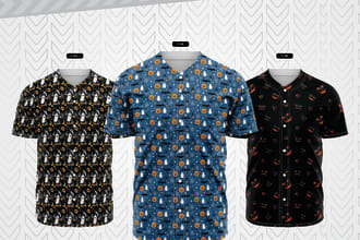 design baseball jersey and all 3d mockups for sublimation