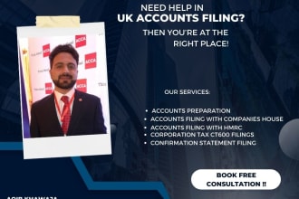 file your UK company accounts, corporation tax with hmrc