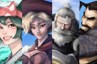 do digital artwork, character design, illustration or concept art