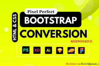 convert figma to html, sketch to html, ai to html, psd to html css bootstrap