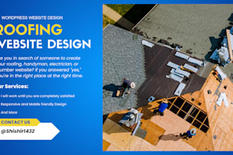 create a roofing, plumber, handyman, and electrician website