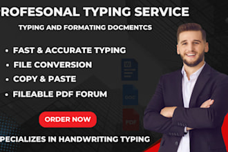 do fast typing job and retyping scanned documents