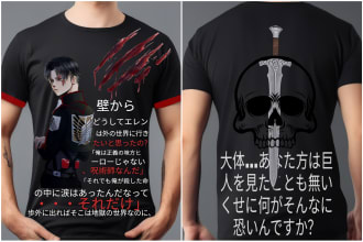 do anime,text and cartoon graphic tshirt hoodies and merch design for amazon
