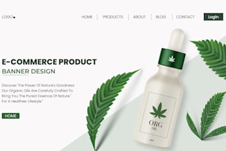 design website banner, slider, header and shopify store banner